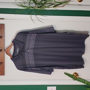 Ben Hogan performance collar polo short sleeve shirt black and gray